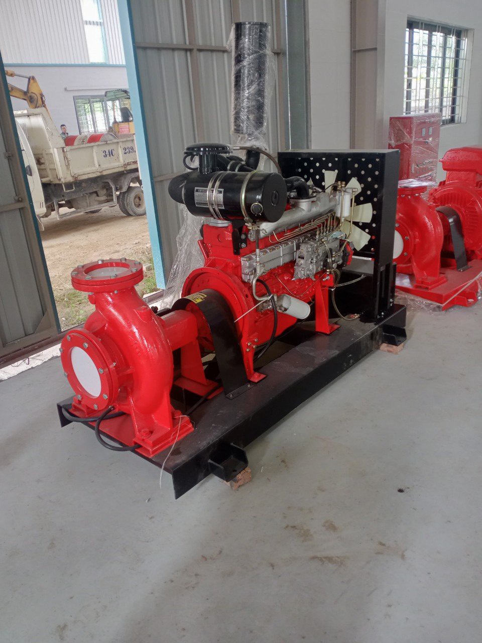 Bơm pccc Himawari động cơ diesel công suất 18KW 22HP giá tốt nhất thị trường.